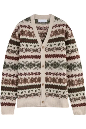 Les Deux Hordur Fair Isle Wool Cardigan - - XL