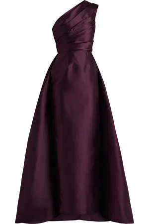 Solace Alba One-shoulder Draped Satin Gown - - 2 (UK6 /xs)