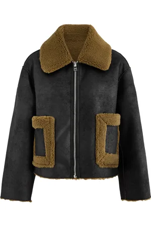 Jakke Vera Reversible Faux Shearling-trimmed Faux Suede Jacket - - S (UK8-10 / S)