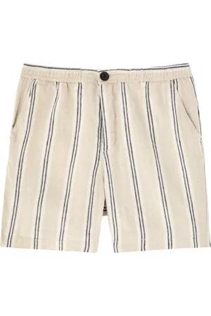 OLIVER SPENCER Osborne Striped Linen Shorts - - S