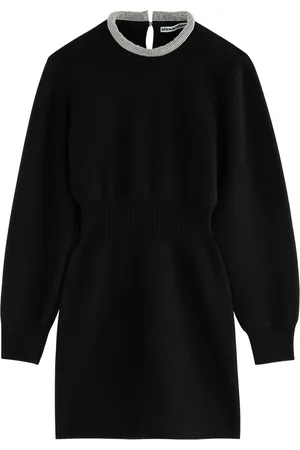 Alexander Wang Crystal-embellished Wool-blend Mini Dress - - L (UK14 / L)