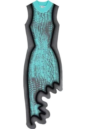 PH5 Brooklyn Wavy Asymmetric Knitted Mini Dress - - M (UK12 / M)