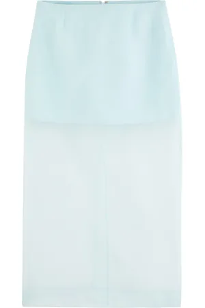 ZIMMERMANN Crush Silk-organza Midi Skirt - - 1 (UK 10 / S)