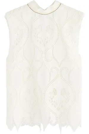 LUG VON SIGA Linda Broderie Anglaise top - - 40 (UK12 / M)
