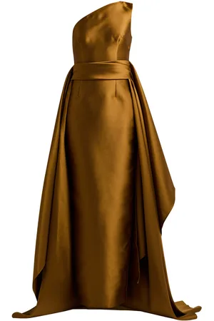 Solace Charo One-shoulder Faille Gown - - 2 (UK6 /xs)