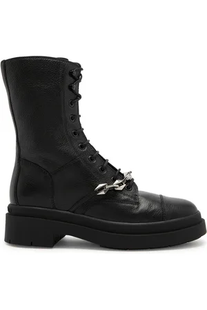 Jimmy Choo Nari 40 Chunky Grained-leather Ankle Boots - - 37 (IT37 / UK4)