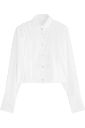 Helmut Lang Panelled Cropped Cotton Shirt - - S (UK8-10 / S)