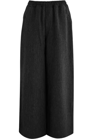 YMC Miners Striped Wide-leg Wool-blend Trousers - - M (UK12 / M)
