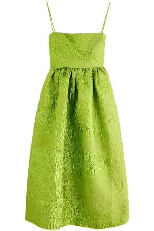 STINE GOYA Metallic Cloque Midi Dress - - M (UK12 / M)