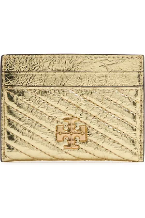 Tory Burch Kira Metallic Leather Card Holder - - One Size