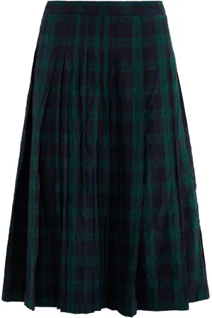 YMC Rosetta Tartan Cotton Midi Skirt - - M (UK12 / M)