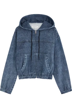 RAG&BONE Davina Denim-print Hooded Cotton Sweatshirt - - L (UK14 / L)