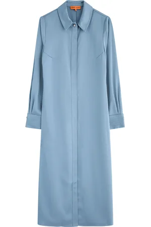 STINE GOYA Satin Midi Shirt Dress - - M (UK12 / M)