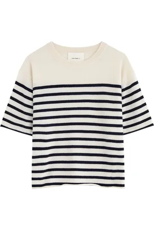 Lisa Yang Cila Striped-intarsia Cashmere T-shirt - - 1 (UK 8-10 / S-M)