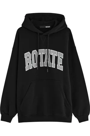 ROTATE Logo Hooded Cotton Sweatshirt - - L (UK14 / L)
