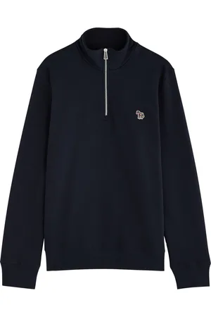 Paul Smith Logo-appliquéd Half-zip Cotton Sweatshirt - - L