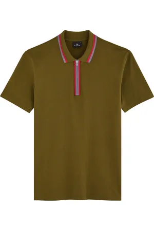Paul Smith Half-zip Stretch-cotton Polo Shirt - - L