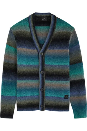 Paul Smith Stripe Intarsia Wool-blend Cardigan - - M