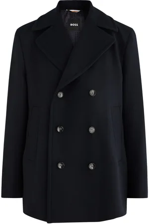 HUGO BOSS Wool-blend pea Coat - - XL