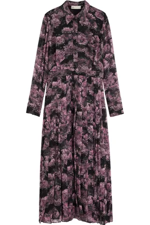 Tory Burch Printed Pleated Silk Shirt Dress - - 4 (UK8 / S)