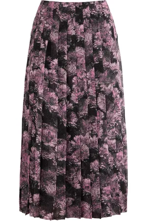 Tory Burch Printed Pleated Silk-georgette Midi Skirt - - 4 (UK8 / S)