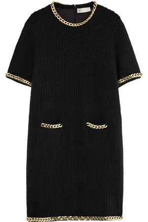 Tory Burch Chain-trimmed Wool-blend Dress - - L (UK14 / L)
