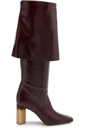 Chloé Georgia 90 Glossed Leather Knee-high Boots - - 38 (IT38 / UK5)