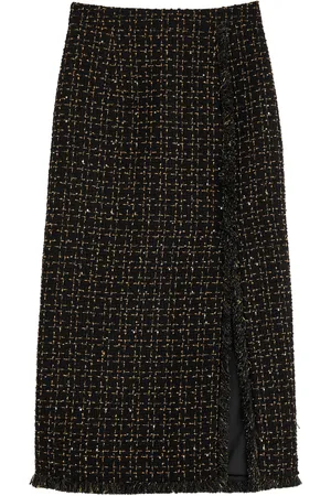 HUISHAN ZHANG Gia Metallic Tweed Midi Skirt - - 8 (UK8 / S)