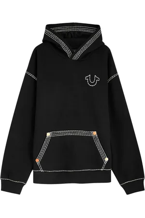 True Religion Logo-embroidered Hooded Jersey Sweatshirt - - M