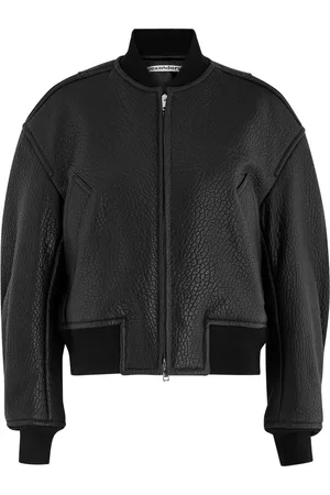 Alexander Wang Padded Pebbled Leather Bomber Jacket - - S (UK8-10 / S)