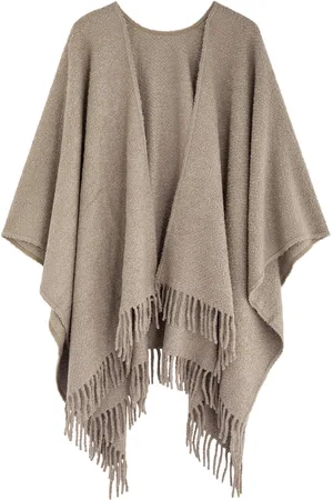 Eileen Fisher Bouclé Alpaca-blend Shawl - - One Size
