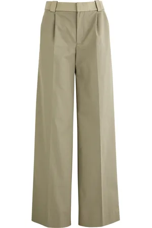 CHRISTOPHER ESBER Leather-trimmed Wide-leg Cotton-blend Trousers - - 10 (UK10 / S)