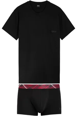 HUGO BOSS Logo Stretch-cotton T-shirt and Trunks Gift set - - S