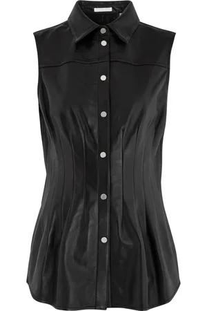 Helmut Lang Darted Leather top - - L (UK14 / L)