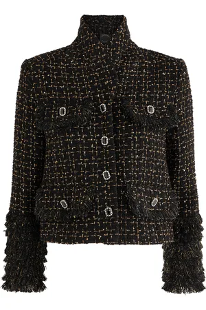HUISHAN ZHANG Harriet Embellished Metallic Tweed Jacket - - 8 (UK8 / S)