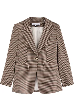 VERONICA BEARD Livy Dickey Checked Wool-blend Blazer - - 4 (UK8 / S)