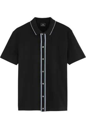 Paul Smith Stripe-intarsia Stretch-cotton Polo Shirt - - L