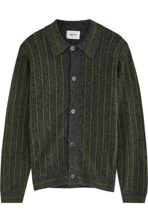 NN.07 Darren Striped Wool-blend Cardigan - - M