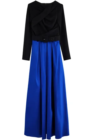 TALBOT RUNHOF Colour-blocked Satin and Woven Maxi Dress - - 38 (UK12 / M)
