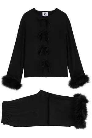 Sleeper Capricorn Feather-trimmed Twill Pyjama set - - M (UK12 / M)