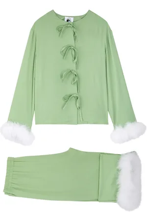 Sleeper Capricorn Feather-trimmed Twill Pyjama set - - L (UK14 / L)