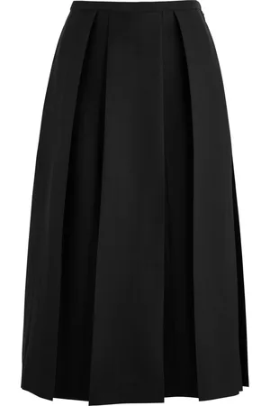 Totême Pleated Wool and Silk-blend Midi Skirt - - 40 (UK12 / M)