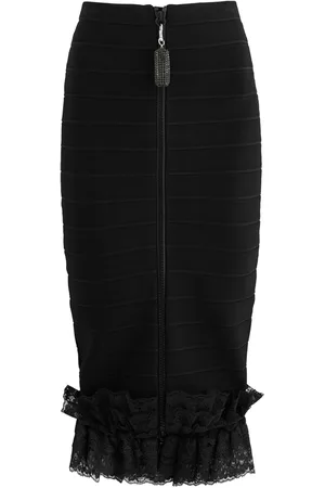 Self-Portrait X Christopher Kane Lace-trimmed Midi Skirt - - 12 (UK12 / M)