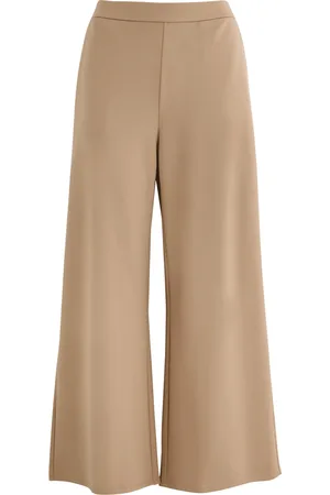 Eileen Fisher Cropped Wide-leg Jersey Trousers - - L (UK 18-20 /xl)