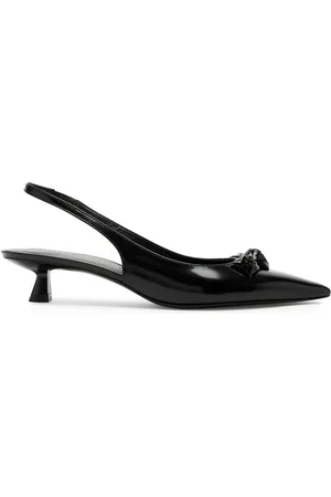 Stuart Weitzman Rosie 35 Glossed Leather Slingback Pumps