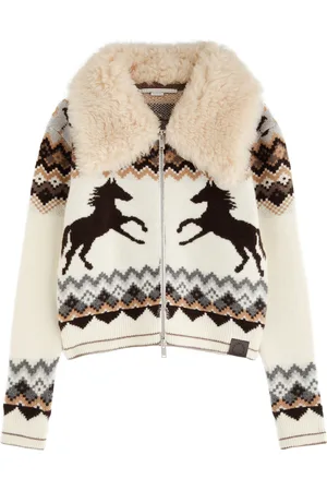 Stella McCartney Fair Isle Intarsia Wool Cardigan - - L (UK14 / L)