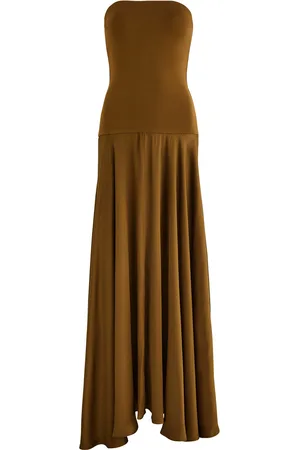 ESSE Illi Strapless Silk and Jersey Maxi Dress - - 10 (UK10 / S)