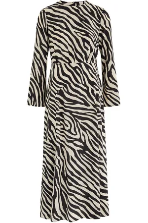 RIXO London Suzanne Zebra-print Woven Midi Dress - - 10 (UK10 / S)