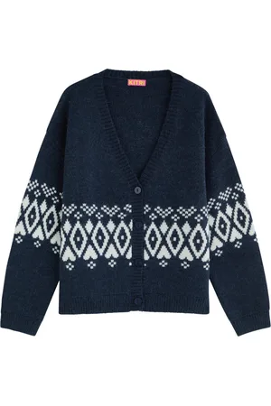 KITRI Felicia Fair Isle Knitted Cardigan - - L (UK14 / L)