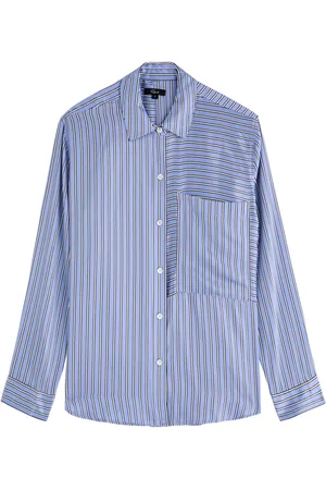 Rails Spencer Striped Silk-satin Shirt - - M (UK12 / M)